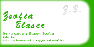 zsofia blaser business card